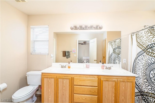 1453 Evening Song Ave, Henderson, NV 89012 - ensuite bathroom featuring double vanity and a ceiling fan