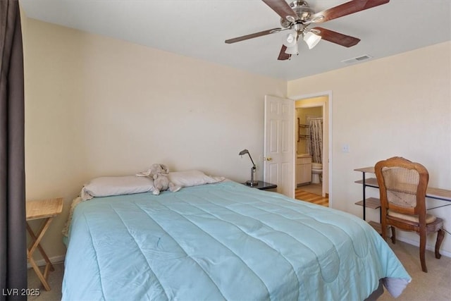 1481 Lorilyn Ave Unit 1, Las Vegas, NV 89119 - bedroom featuring light carpet and ceiling fan