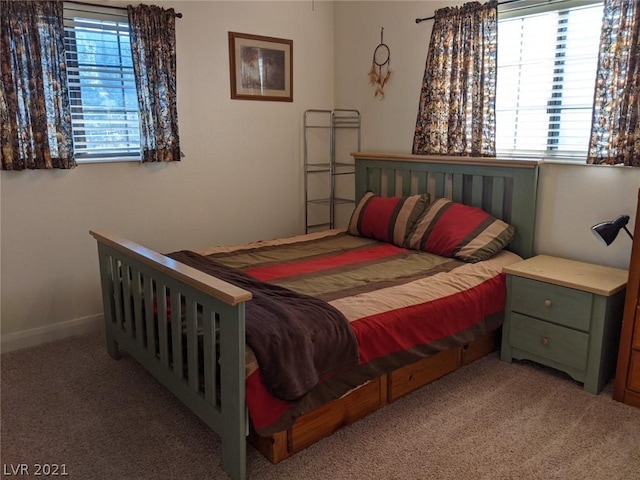 bedroom with carpet flooring