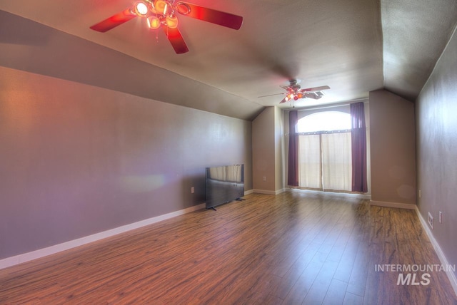 11349 W Marlinwood St, Boise, ID 83713 - bonus room with ceiling fan, lofted ceiling, and wood finished floors