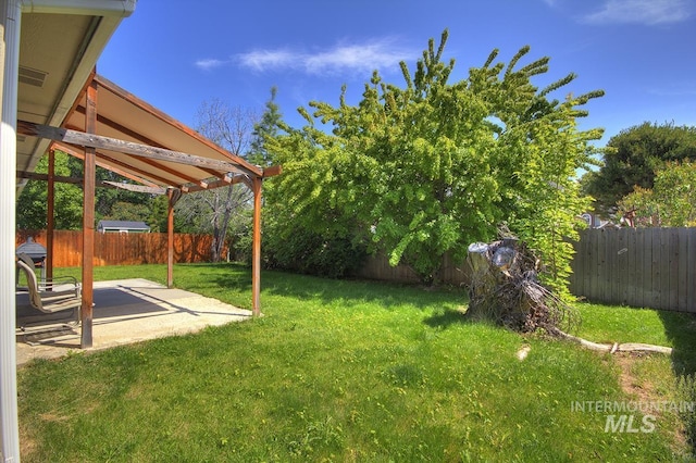 11349 W Marlinwood St, Boise, ID 83713 - fenced backyard featuring a patio and a pergola
