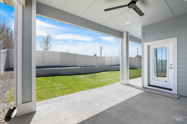 1351 E Andes Dr, Kuna, ID 83634 - view of patio with a ceiling fan