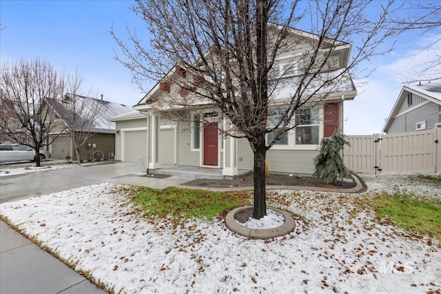 view of front of house featuring a garage