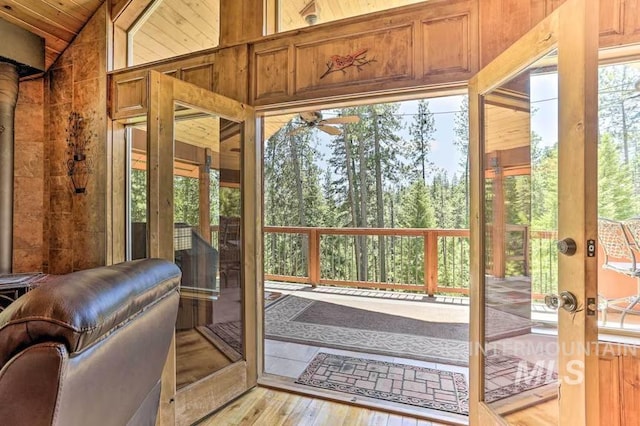 view of sunroom