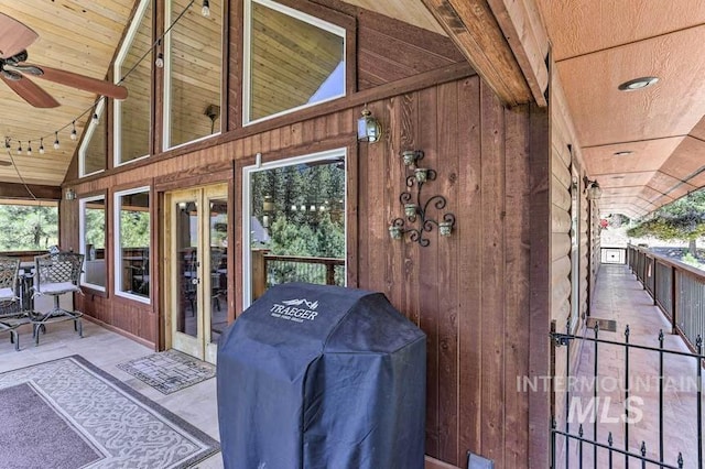 exterior space featuring a patio and french doors