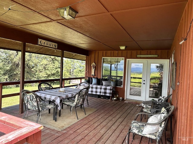 170 Red Fir Rd, Kooskia, ID 83539 - sunroom / solarium featuring french doors and outdoor dining area