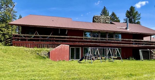 170 Red Fir Rd, Kooskia, ID 83539 - back of property featuring a yard and metal roof