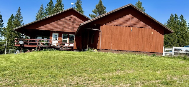 170 Red Fir Rd, Kooskia, ID 83539 - rear view of property with a deck and a detached garage