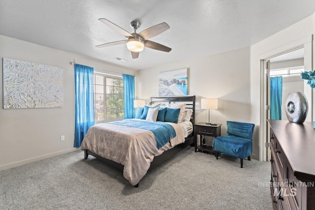 4249 W Farlam Dr, Meridian, ID 83642 - carpeted bedroom featuring baseboards, a ceiling fan, and a textured ceiling