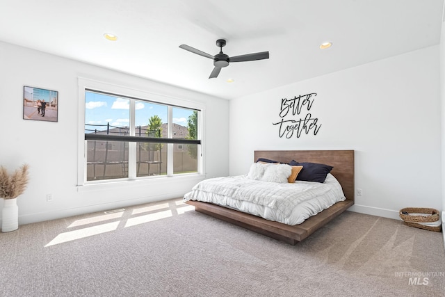 2398 N Klemmer Ave, Kuna, ID 83634 - carpeted bedroom featuring recessed lighting and a ceiling fan