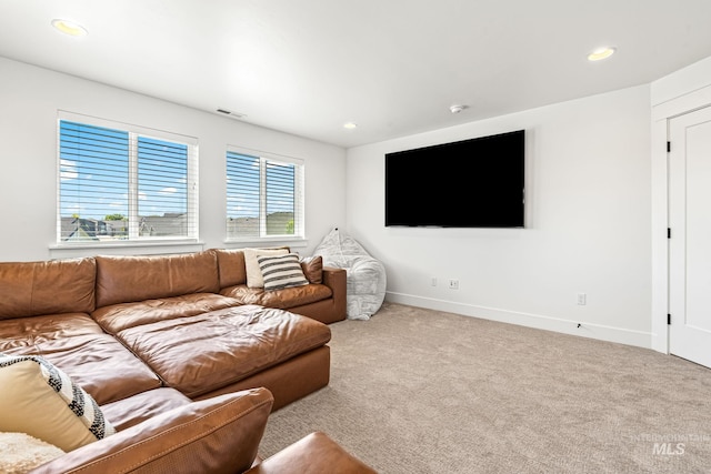 2398 N Klemmer Ave, Kuna, ID 83634 - carpeted living area with recessed lighting and baseboards