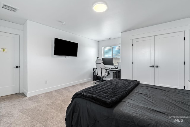 2398 N Klemmer Ave, Kuna, ID 83634 - bedroom featuring carpet floors, an office area, and a closet