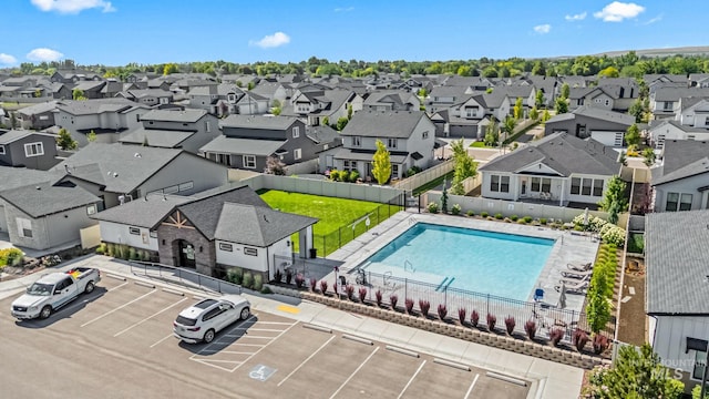 2398 N Klemmer Ave, Kuna, ID 83634 - aerial perspective of suburban area featuring a pool