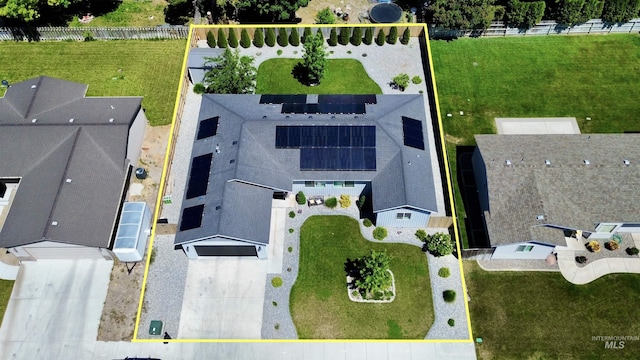 680 E 19th St, Burley, ID 83318 - aerial view of property and surrounding area featuring property parcel outlined