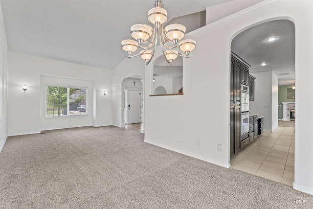 1992 S Elkhound Ave, Meridian, ID 83642 - empty room featuring arched walkways, light carpet, baseboards, and recessed lighting