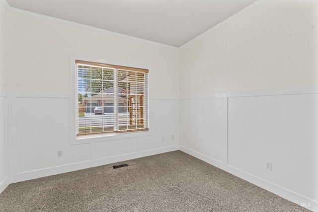 1992 S Elkhound Ave, Meridian, ID 83642 - carpeted spare room featuring ornamental molding, a wainscoted wall, and a decorative wall