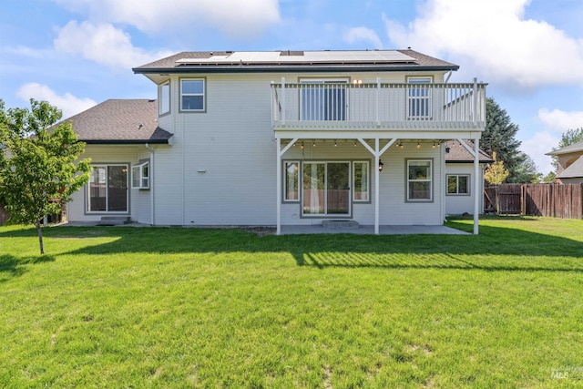1992 S Elkhound Ave, Meridian, ID 83642 - back of house with a patio area, solar panels, and a deck