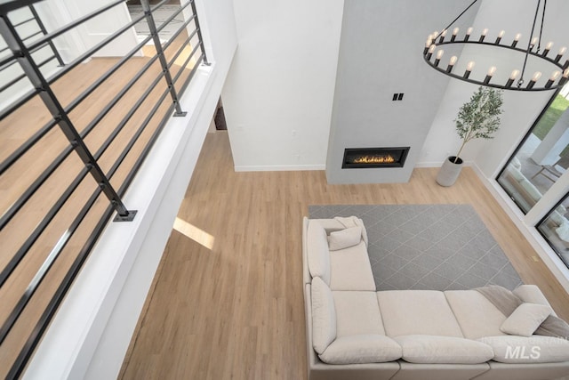 living room featuring wood-type flooring