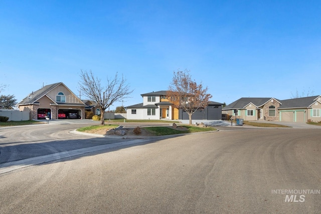 view of front facade with a garage