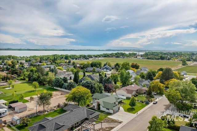 15103 Castle Way, Caldwell, ID 83607 - aerial perspective of suburban area with a large body of water