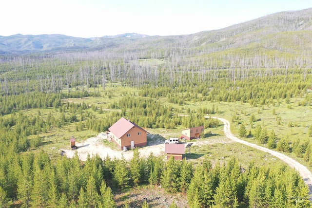 532 Warren Creek Rd, Warren, ID 83671 - aerial view of property's location with a mountainous background