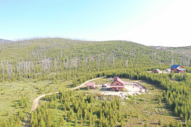 532 Warren Creek Rd, Warren, ID 83671 - aerial view of property and surrounding area featuring a heavily wooded area