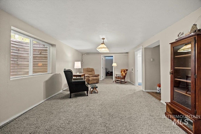 7425 Robinson Rd, Kuna, ID 83634 - living area featuring carpet flooring and a textured ceiling