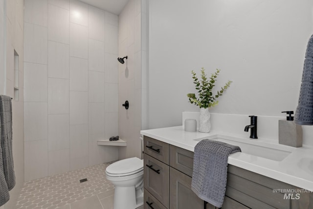 6920 N Spencer Way, Meridian, ID 83646 - full bath with vanity, tiled shower, and toilet