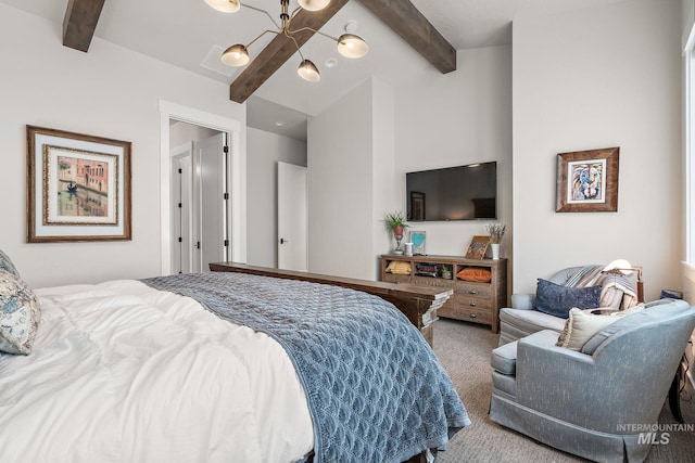 5209 W Strant Steet, Eagle, ID 83616 - bedroom featuring carpet and a chandelier