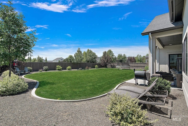 5209 W Strant Steet, Eagle, ID 83616 - fenced backyard featuring a patio