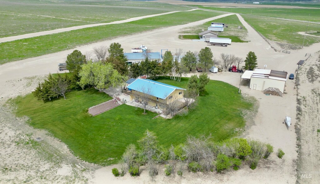 aerial view featuring a rural view