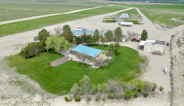 aerial view featuring a rural view