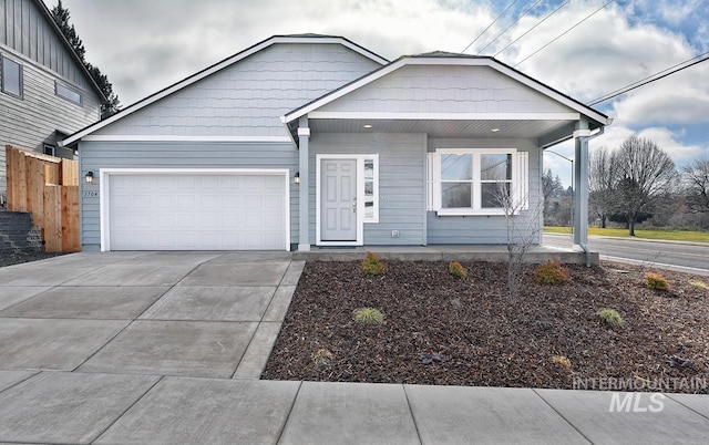 view of front of home featuring a garage