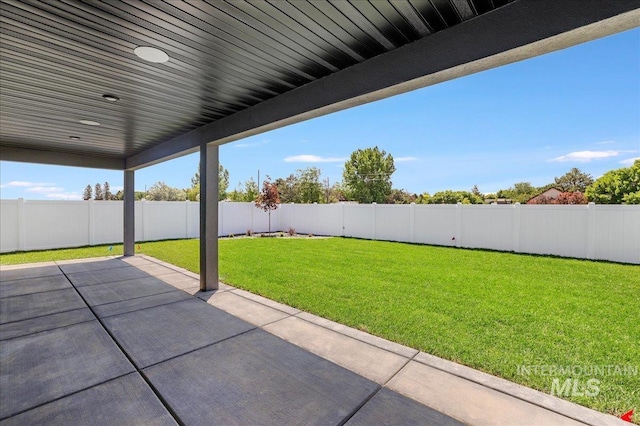 3160 Crescent Moon Rd, Twin Falls, ID 83301 - fenced backyard with a patio area