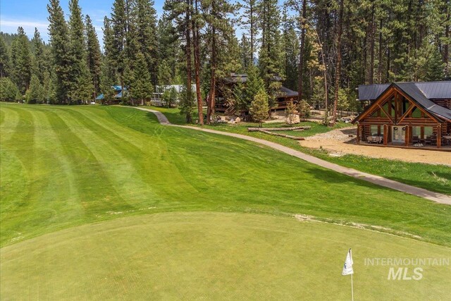 14 Sunrise Dr, Garden Valley, ID 83622 - view of home's community with a lawn and view of golf course