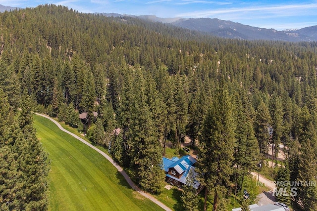 14 Sunrise Dr, Garden Valley, ID 83622 - bird's eye view featuring a mountain view and a forest view