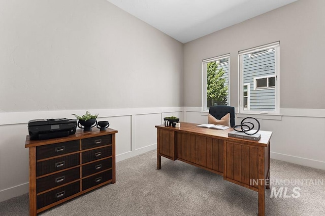 5557 E Hootowl Dr, Boise, ID 83716 - carpeted office featuring a wainscoted wall