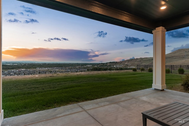 5557 E Hootowl Dr, Boise, ID 83716 - view of patio with a mountain view