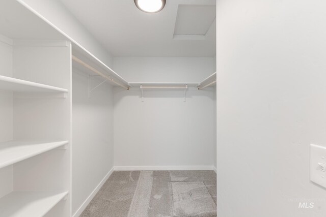 2455 W Opalite Dr, Kuna, ID 83634 - spacious closet featuring carpet floors and attic access