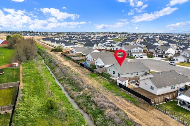 aerial view featuring a residential view