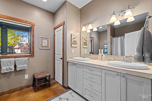 bathroom with vanity