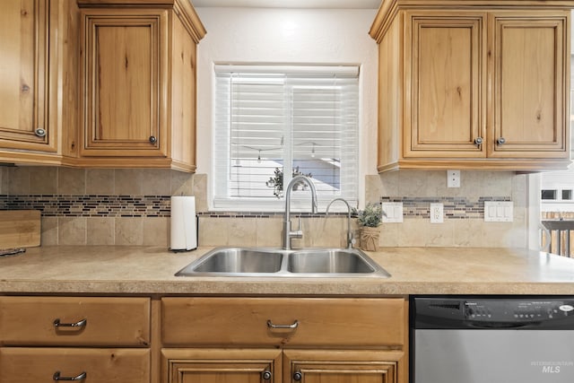 1934 N Cribbens St, Boise, ID 83713 - kitchen with stainless steel dishwasher, light countertops, and tasteful backsplash