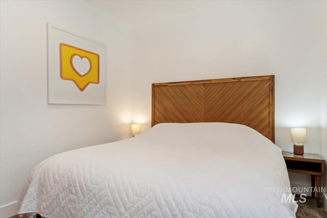 view of carpeted bedroom