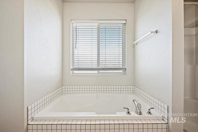4217 S Leaning Tower Ave, Meridian, ID 83624 - full bathroom featuring a bath and a shower