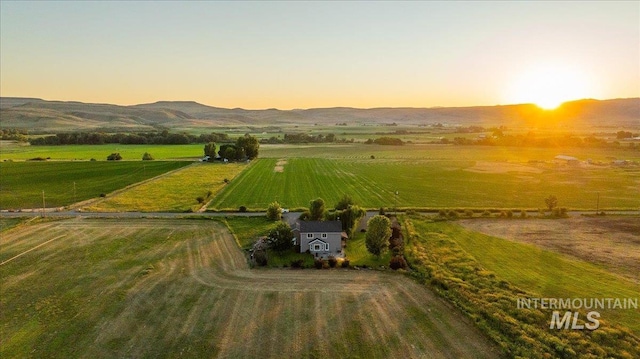 2020 Widner Rd, Midvale, ID 83645 - aerial view at dusk of a rural view, a mountain view, and agricultural area