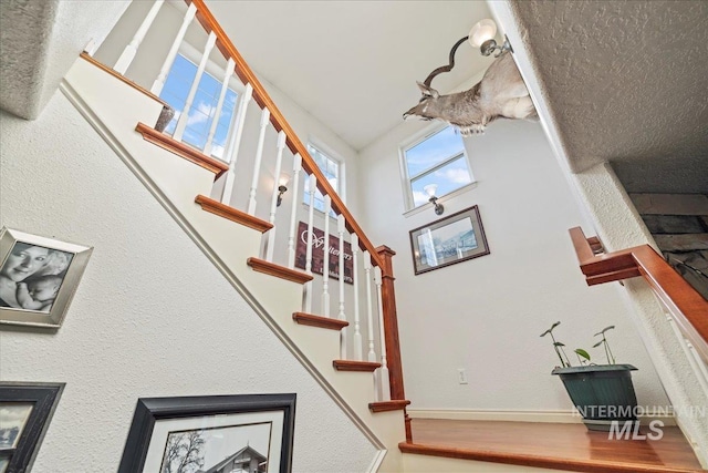 2020 Widner Rd, Midvale, ID 83645 - stairway with wood finished floors and a towering ceiling