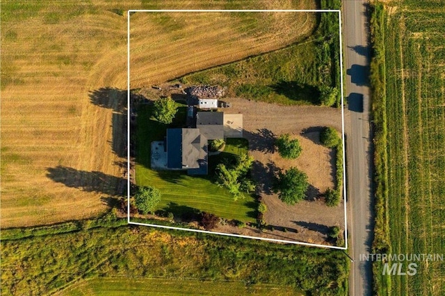 2020 Widner Rd, Midvale, ID 83645 - aerial view of sparsely populated area featuring property boundaries highlighted