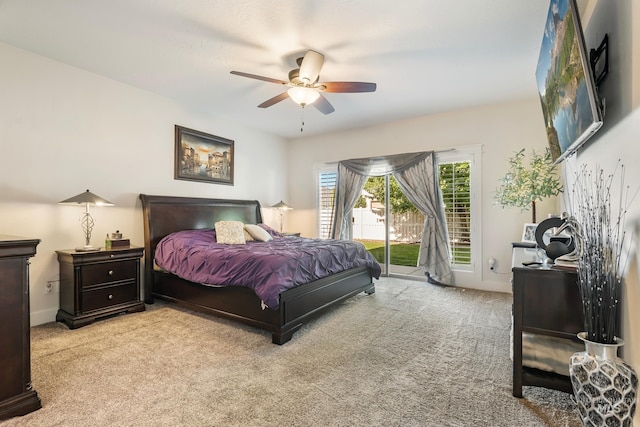 2679 S Tristram Way, Meridian, ID 83642 - bedroom with access to exterior, carpet, and ceiling fan