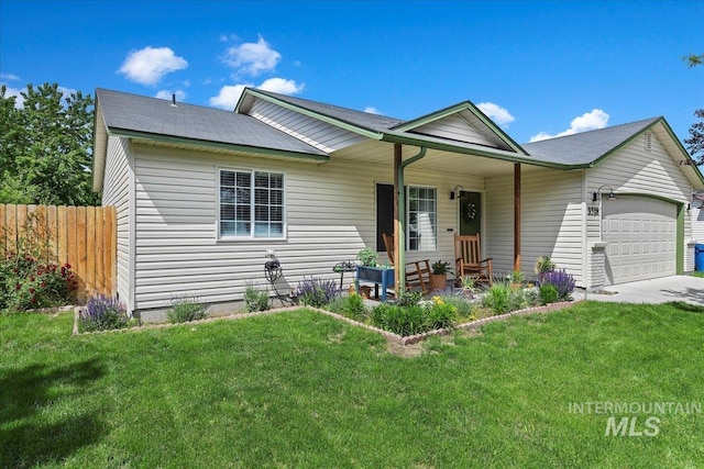 3318 E Princess Amy Ct, Nampa, ID 83687 - single story home featuring an attached garage, a porch, and driveway