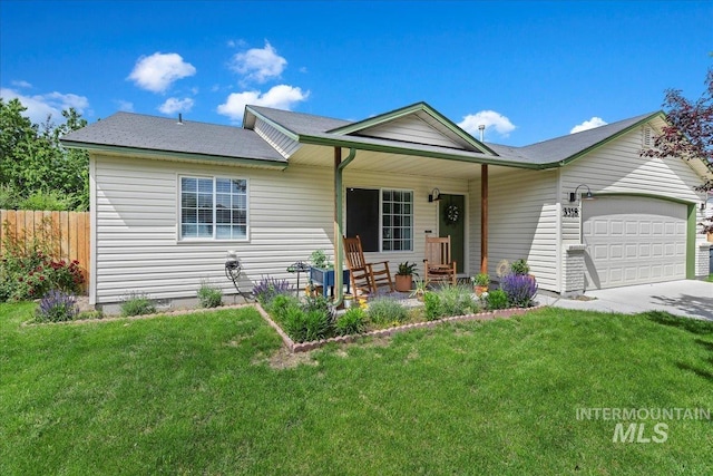 3318 E Princess Amy Ct, Nampa, ID 83687 - ranch-style house featuring a garage and concrete driveway